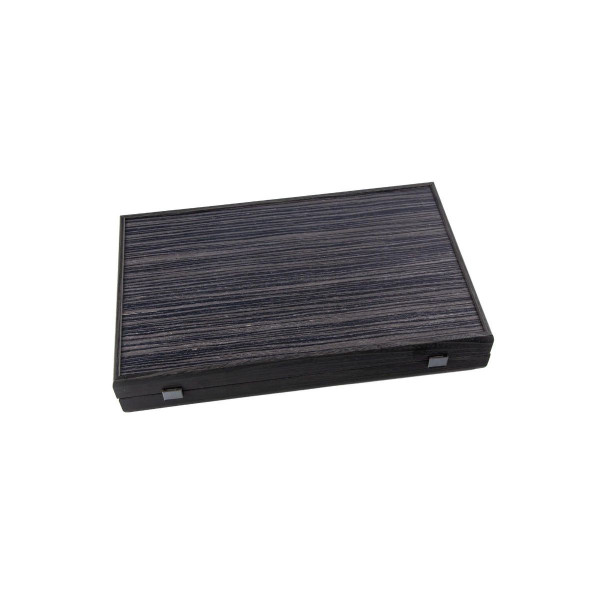 Сет за табла, Premium Handcrafted Black Oak with Silver Stripes