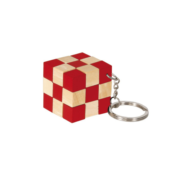 Приврзок за клучеви - IQ тест, Magical Snake Cube - црвена 