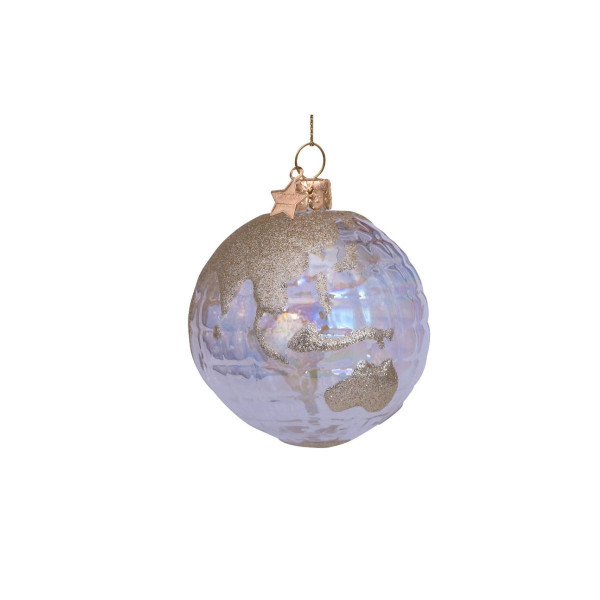 Лампион, Globe with Gold Glitter, 10 cm 