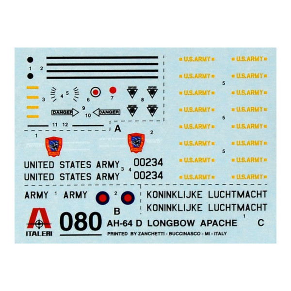 Макета, Helicopters, AH - 64 D Apache Longbow, 1:72