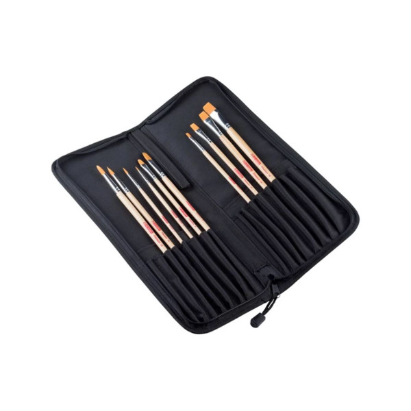 Сет од 10 четки (синтетички влакна) + несесер, Talens Art Creation 