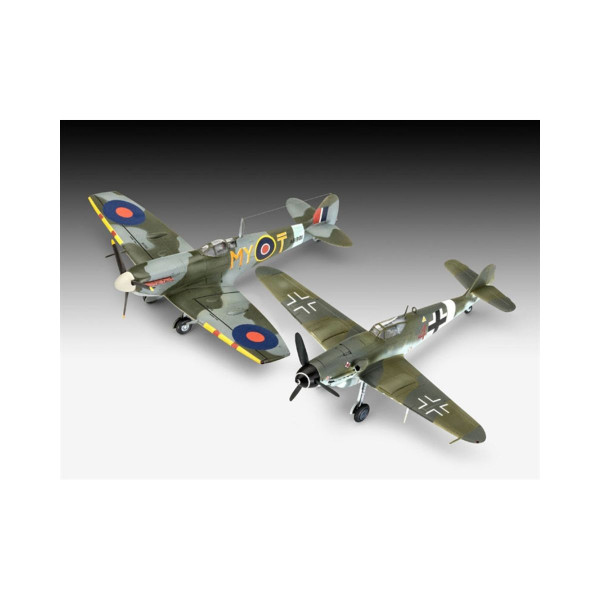 Макета, Bf109G-10 & Spitfire Mk.V - Combat Set, 1:72