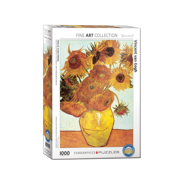 Сложувалка, Van Gogh - Vase With Twelve Sunflowers, 1000 парчиња