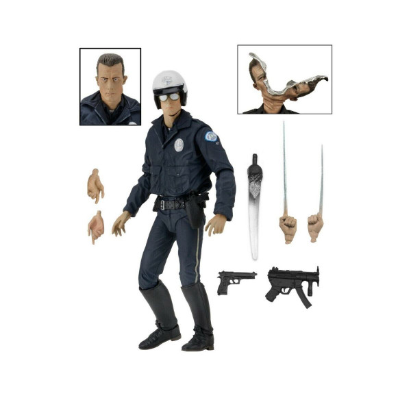 Фигура, NECA, Predator - Terminator 2 - T-1000 Motorcycle Cop (Ultimate Series)