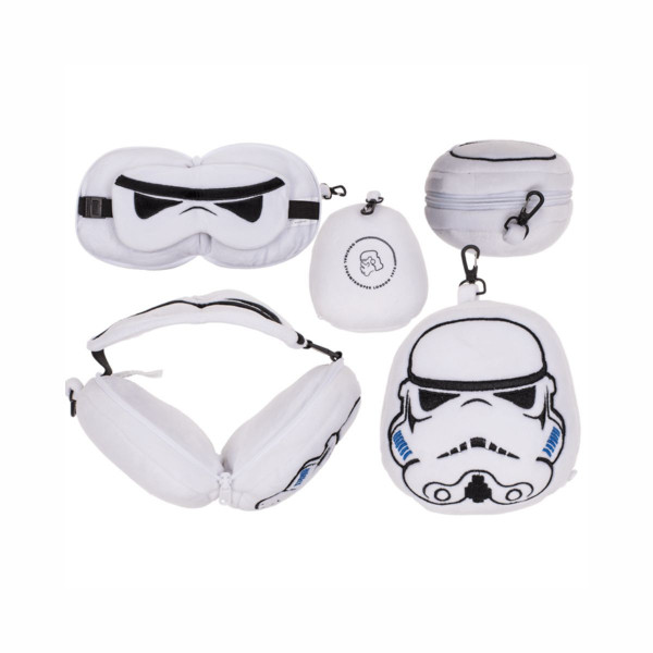 Детска плишана перница за патување со маска за очи - Stormtrooper
