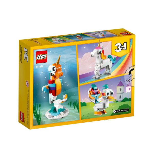 LEGO коцки, Creator, Magical Unicorn 3 in 1