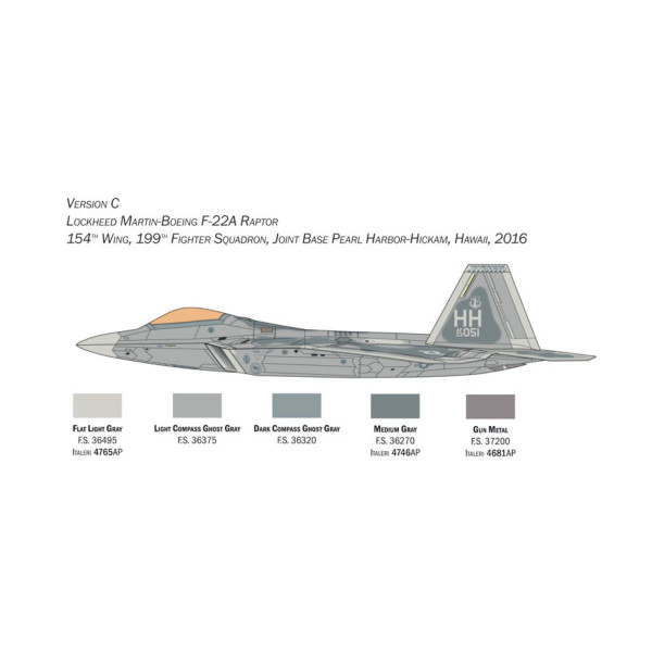 Макета, F-22 A Raptor, 1:48
