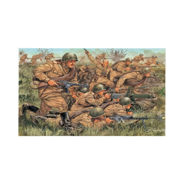 Макета, Russian Infantry WWII, 1:72