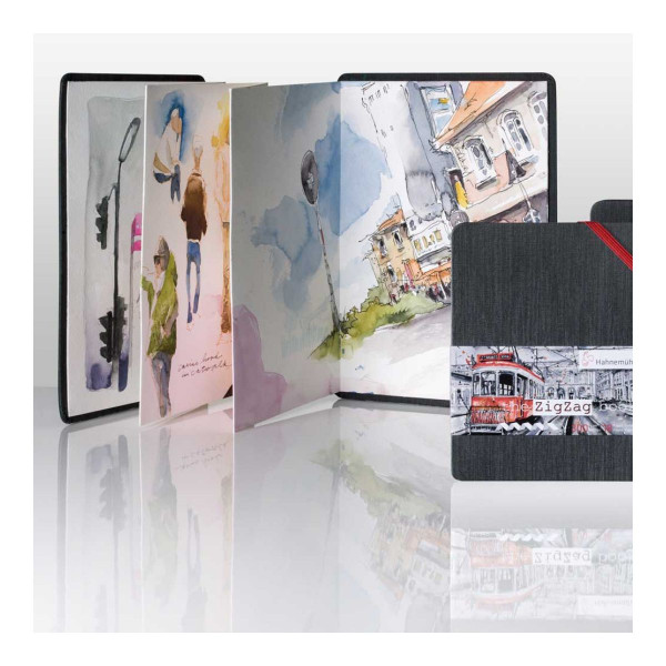Скицник за акварел, The Zig Zag Book, 300 g/cm², А6 вертикален, ситно зрнест 