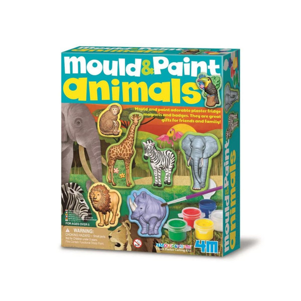 Сет за изработка со глина, 3D Mould & Paint, Сафари животни