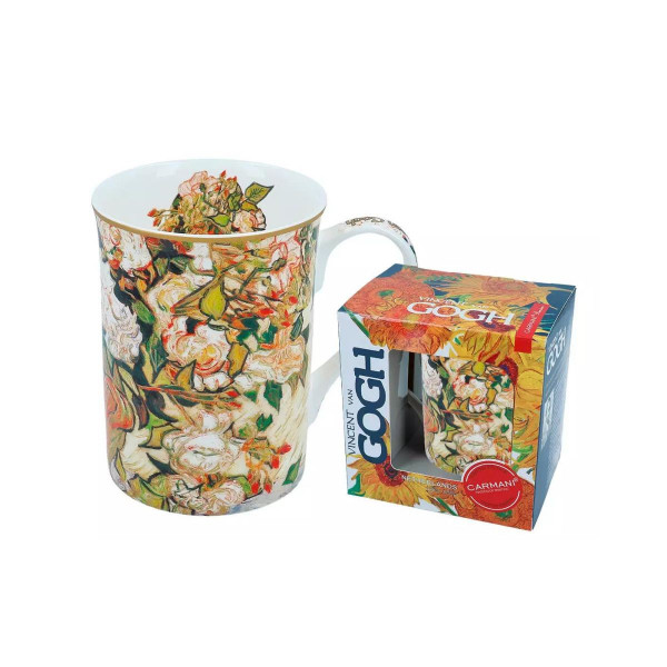 Шолја, Carmani, Classic New Van Gogh - Vase with Pink Roses, 360ml