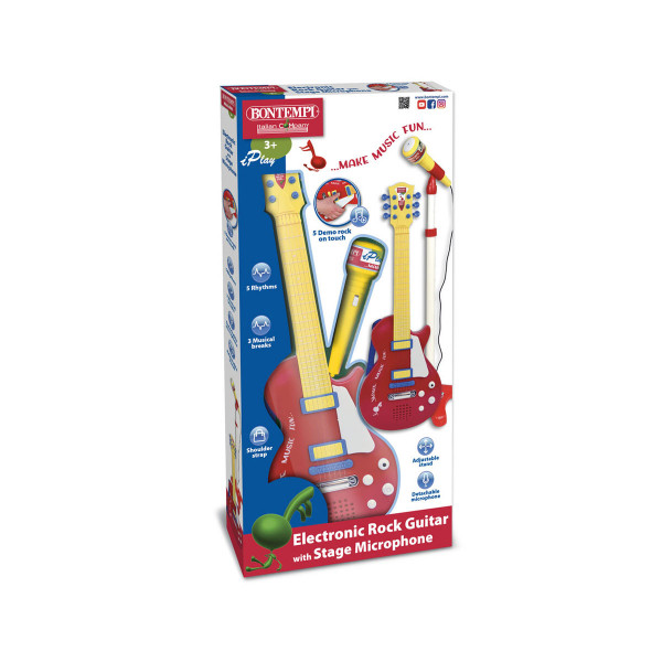 Електронска рок гитара, iPlay Electronic Rock Guitar w/ Stage Microphone 