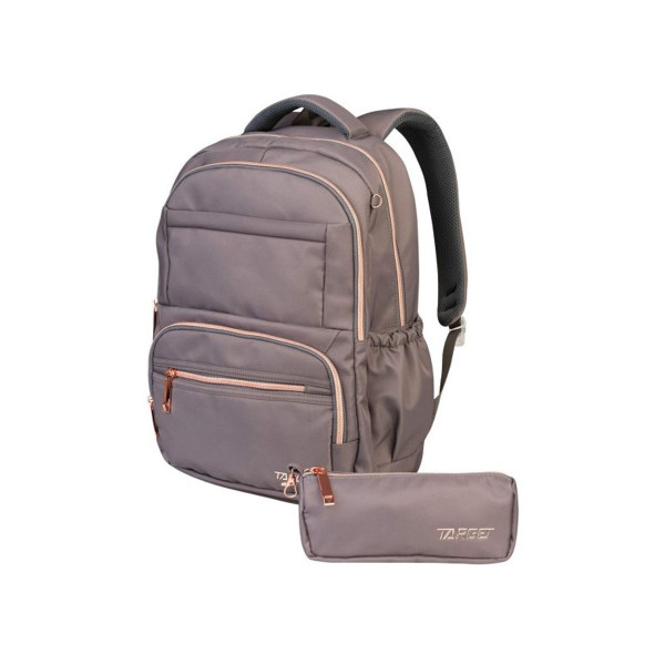 Ранец + несесер за моливи, Target Glammer Dusty Grey, 48 cm 