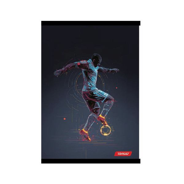 Тетратка, Target - Football, А4, 54 листа, коцки 