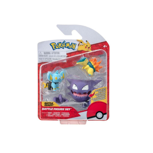 Сет фигури, Pokemon Battle Figure Set: Shinx, Haunter, Cyndaquil 