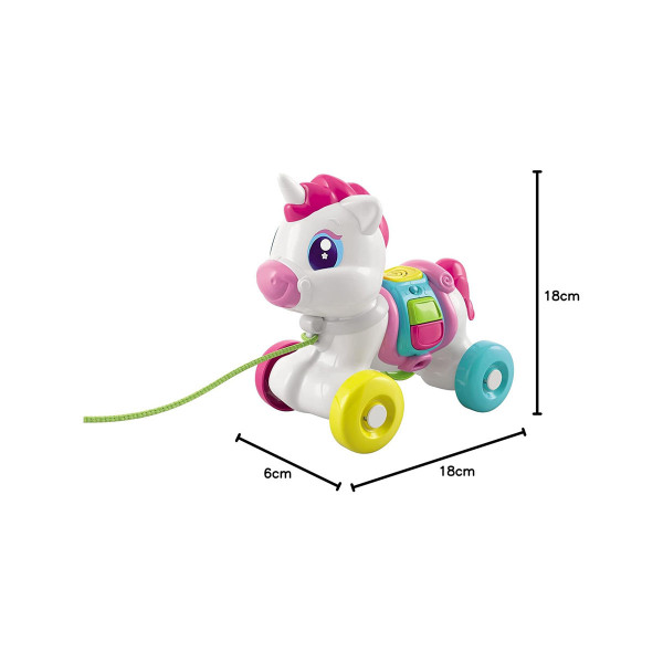 Играчка за влечење, Baby Clementoni - Pull Along Baby Unicorn 