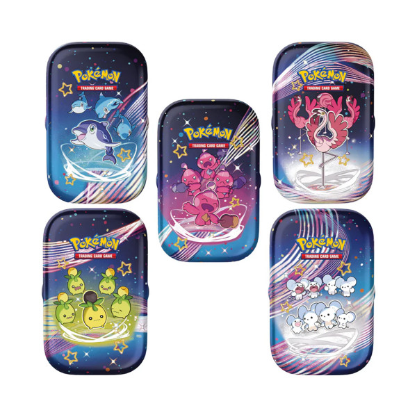 Карти за игра во мини метална кутија, Pokemon Scarlet & Violet Paldean Fates Min 