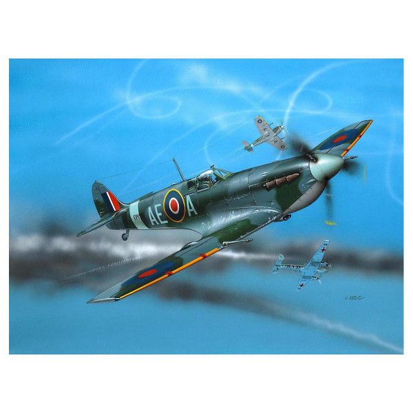 Сет макета + бои, Set Spitfire Mk V, 1:72 