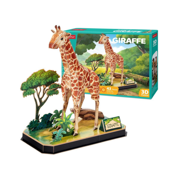 3D сложувалка, Cubic Fun - Animal Pals: Giraffe, 43 парчиња
