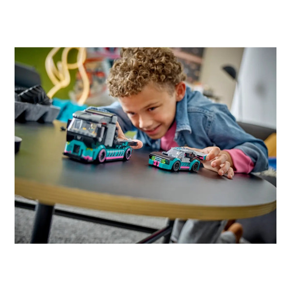 LEGO коцки, City, Race Car and Car Carrier Truck 