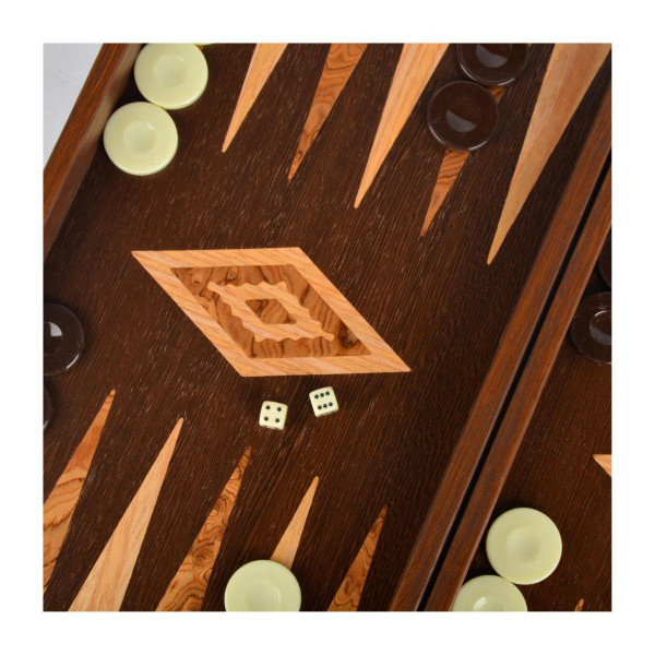 Сет за табла, Wenge & Walnut Burl - Elegant Marquetry Design, мал