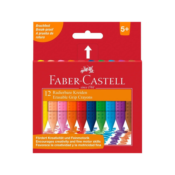 Сет од 12 мрсни боици што се бришат, Grip Crayon Erasable 