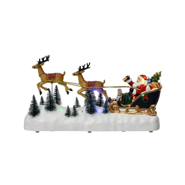 Декоративна фигура со LED светла, Santa's Sleigh