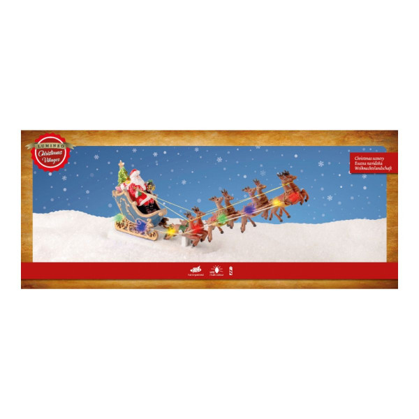 Декоративна фигура со LED светла, Santa's Sleigh