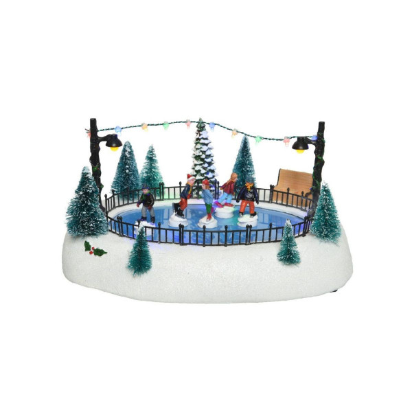 Декоративна фигура со LED светла, Ice Skating Ring 