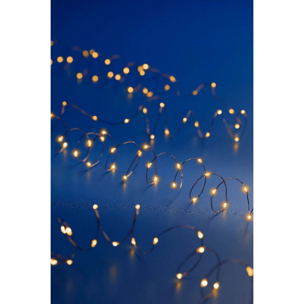 Новогодишни микро LED сијалички - топло жолти, 495 цм 