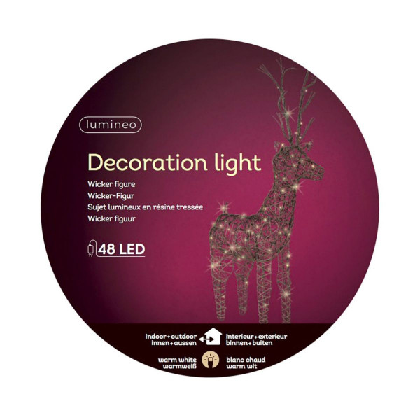 Декоративна фигура со LED светла, Deer, 69 cm