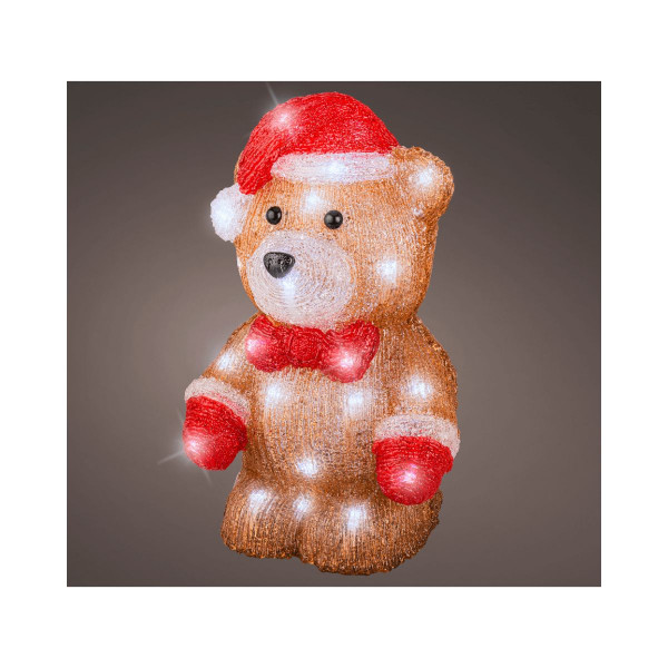 Декоративна фигура со LED светла, Bear, 27.5 cm