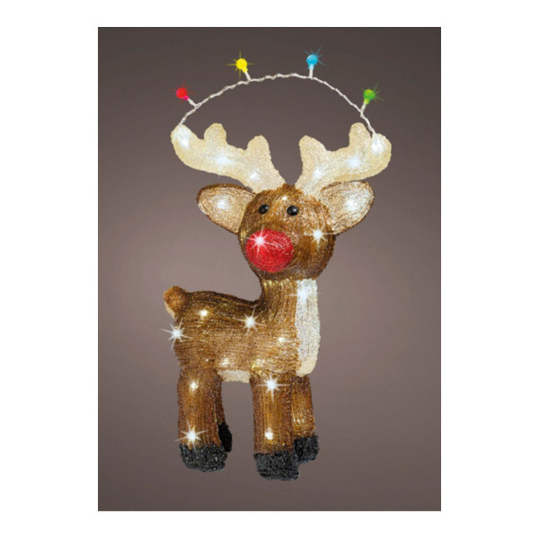 Декоративна фигура со LED светла, Reindeer, 47 cm