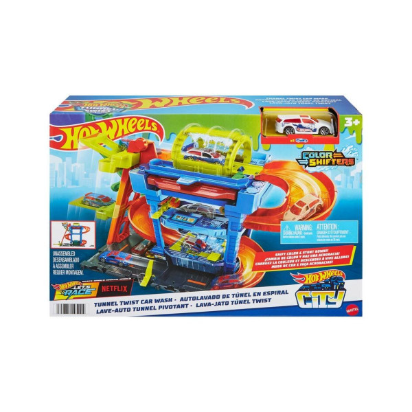 Сет за игра Hot Wheels: City - Tunnel Twist Car Wash 