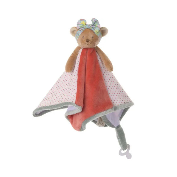 Плишана играчка со ќебенце, Happy Meli Baby Rug Green, 30 cm 