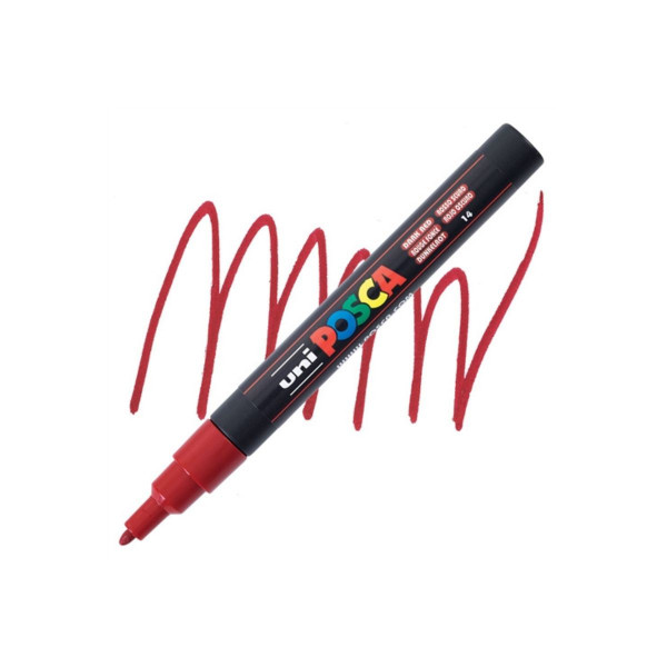 Маркер, Posca PC-3M - Dark Red 