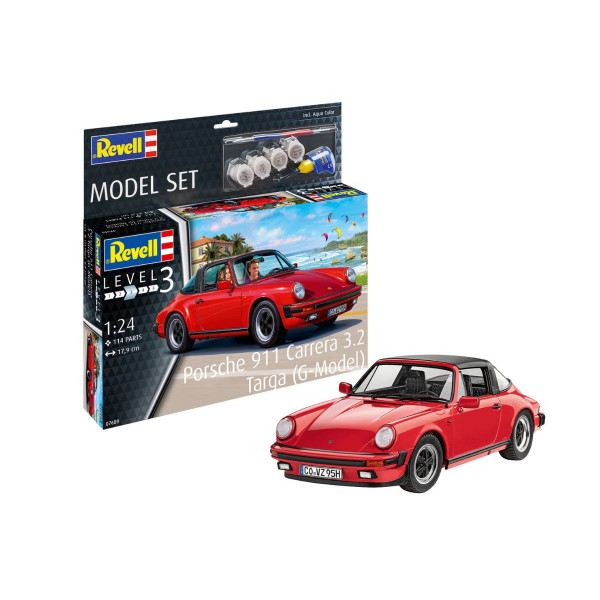 Макета + бои и алатки, Model Set Porsche 911 Carrera 3.2 Targa (G-Model), 1:24