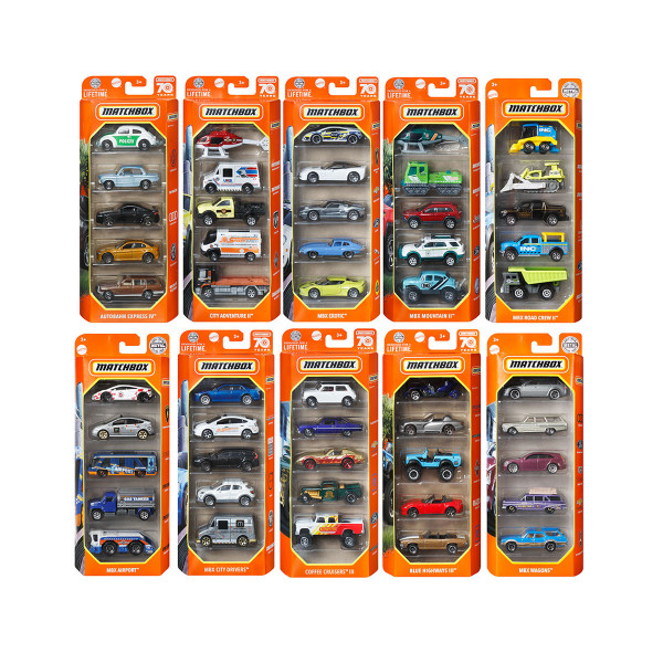 Сет од 4 метални колички (по случаен избор) Matchbox 