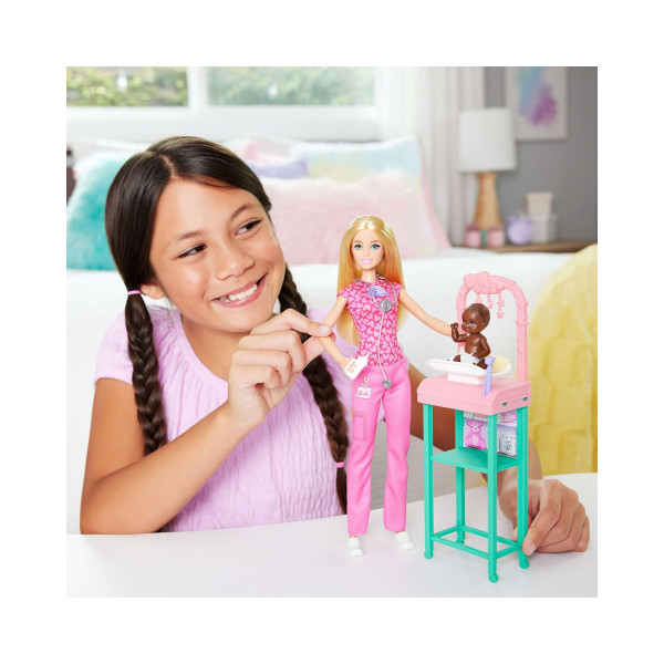 Сет за игра Barbie: You Can Be Anything - Baby Doctor 