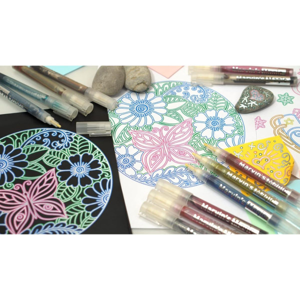 Сет маркери со специјален ефект, Silver Rainbow Markers, 1/12
