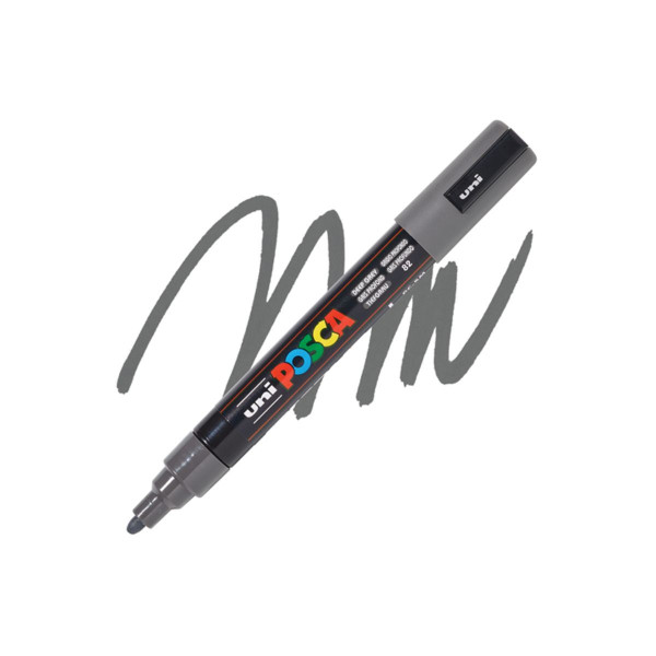 Маркер, Posca PC-5M - Deep Grey 