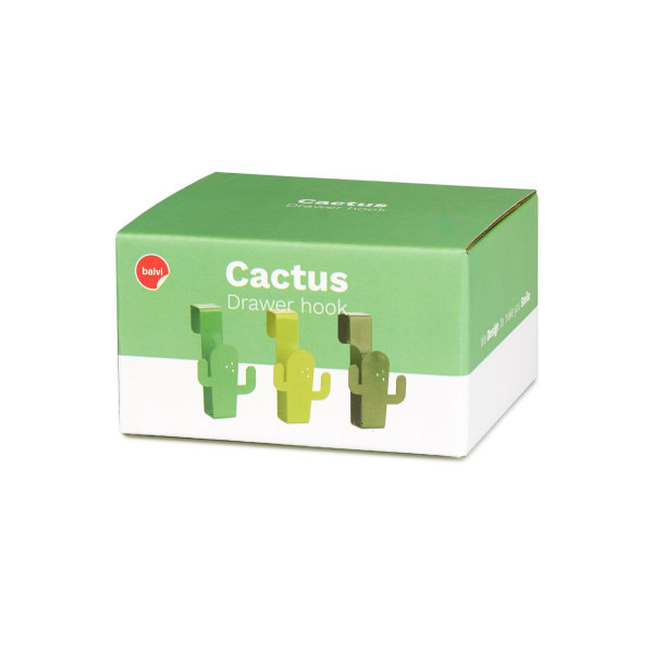 Сет од 3 метални закачалки за на фиока, Cactus