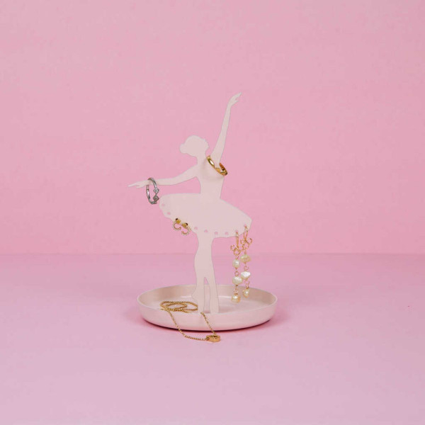 Метален држач за накит, Ballerina, розев 