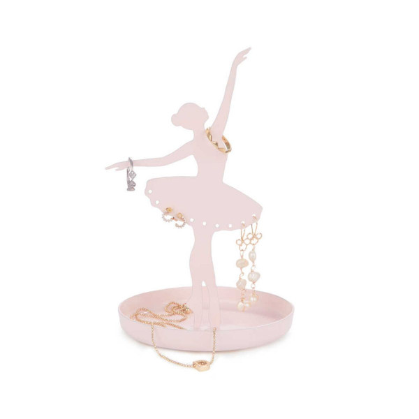 Метален држач за накит, Ballerina, розев 