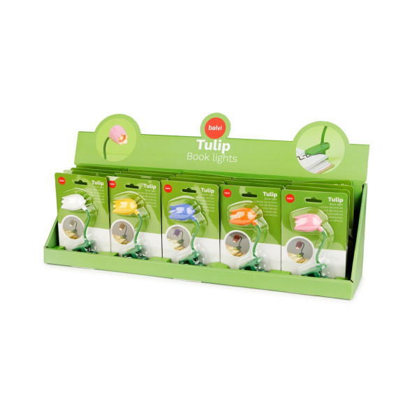 LED ламбичка за на книга, Tulip, 5 бои 