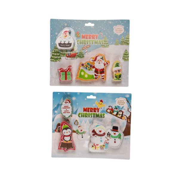 Смеса за обликување, Christmas Foam Putty, сет од 4 бои, 2 варијанти