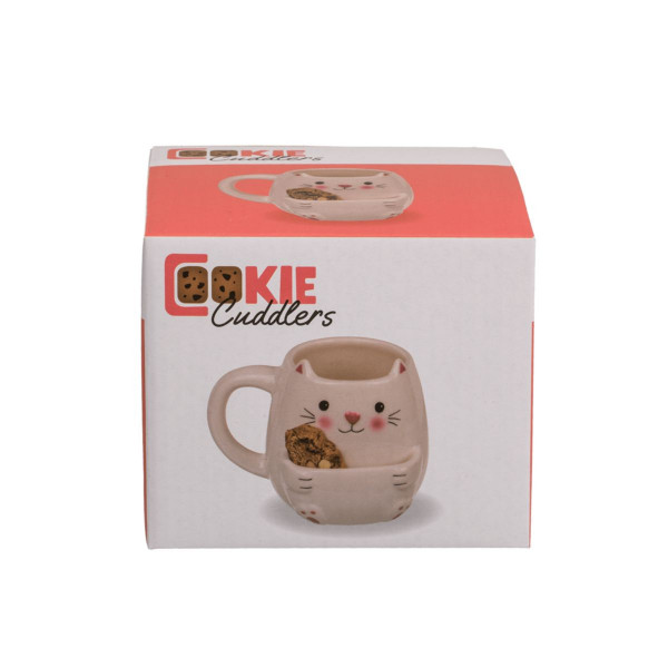 Шолја со држач за колаче, Cookie Cuddlers: Cat, 400 ml