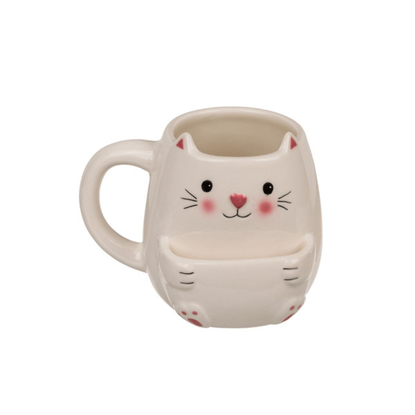 Шолја со држач за колаче, Cookie Cuddlers: Cat, 400 ml
