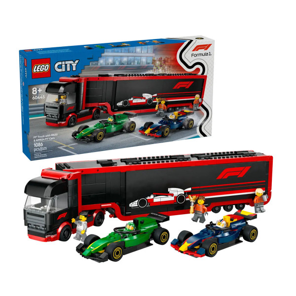 LEGO коцки, City, F1® Truck with RB20 & AMR24 F1® Cars 