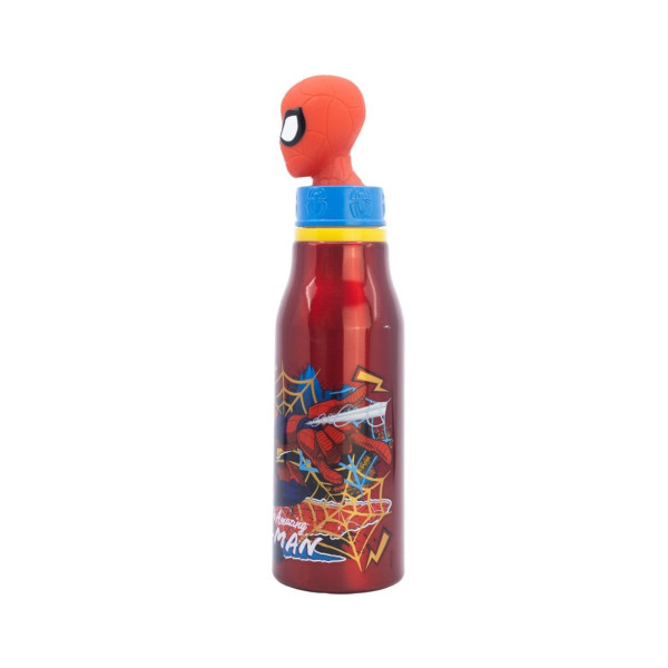 Детско алуминиумско шише со 3Д фигура, Spider-Man, 690 ml